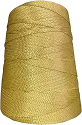 Fio Náutico Cordão 5mm: 500g – Ideal para Crochê, Tricô, Macramê e Artesanato – 100% Polipropileno – Bastos e Bazani (Ouro Velho)