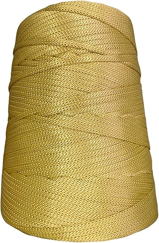 Fio Náutico Cordão 5mm: 500g – Ideal para Crochê, Tricô, Macramê e Artesanato – 100% Polipropileno – Bastos e Bazani (Ouro Velho)