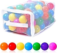 PlayMaty 100 Pack Ball Pit Balls - Colorful Ocean Pool Toys for Kids, Phthalate BPA Free, 2.2" Durable Sensory Play for Toddler Playpen Tent