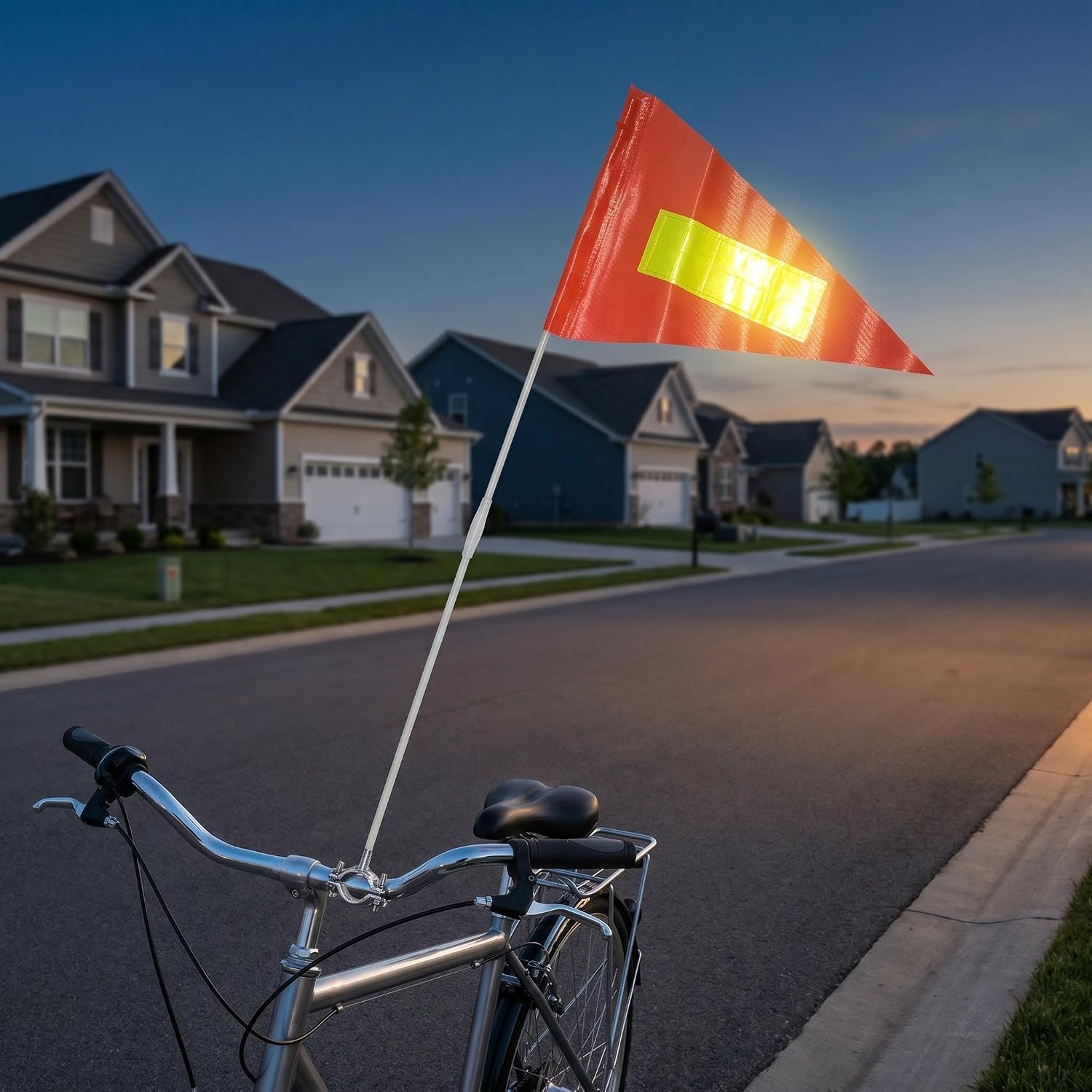 Safety Reflective Flags with Pvc Geometric Pattern 2pcs Double Stitched Reinforced Corners, Easy to Install, Enhances Side Visibility for Bicycles and Wheelchairs for Tunnel