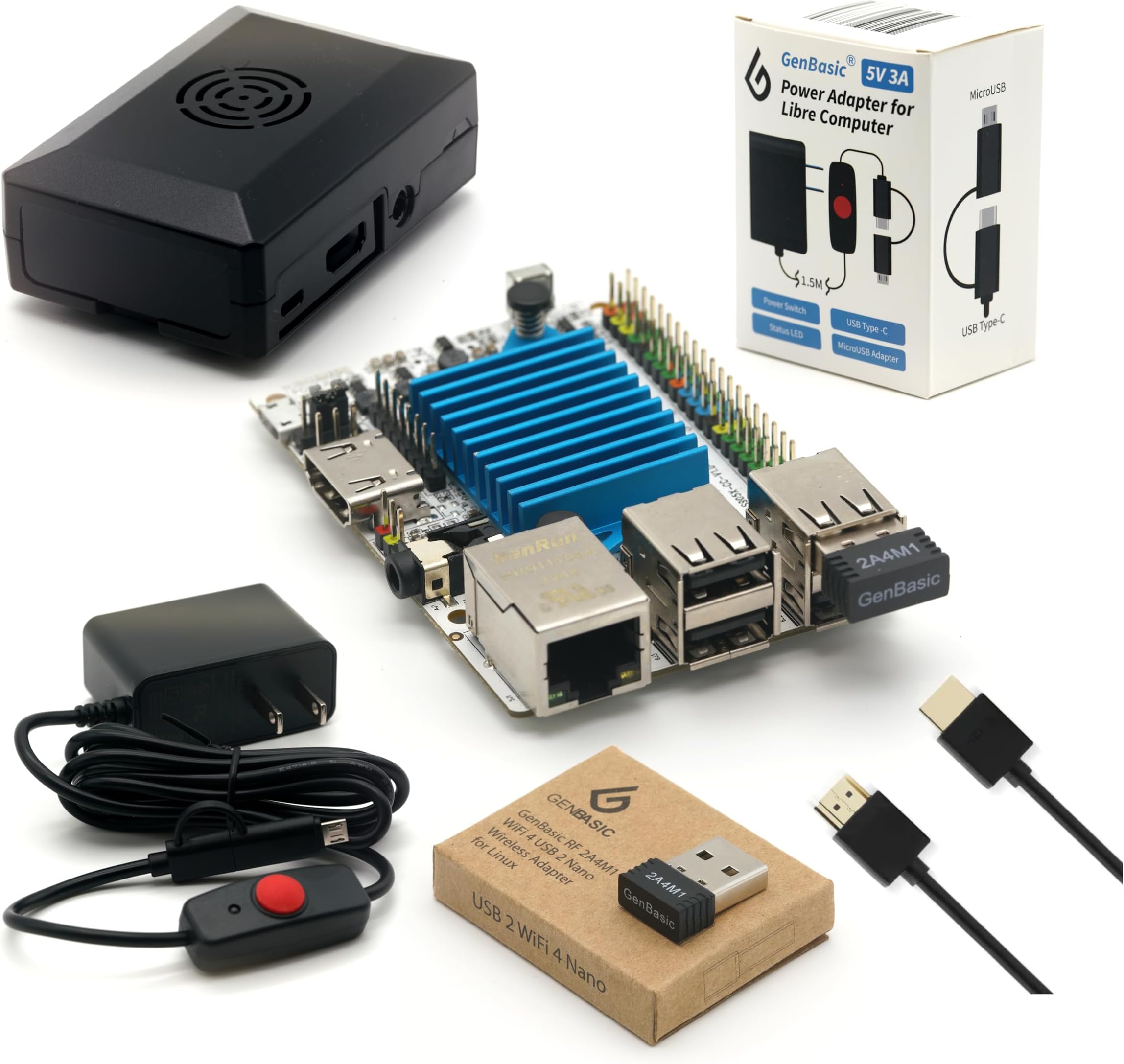 Libre Computer Le Potato AML-S905X-CC SBC Complete Starter Kit (None, WiFi 4)