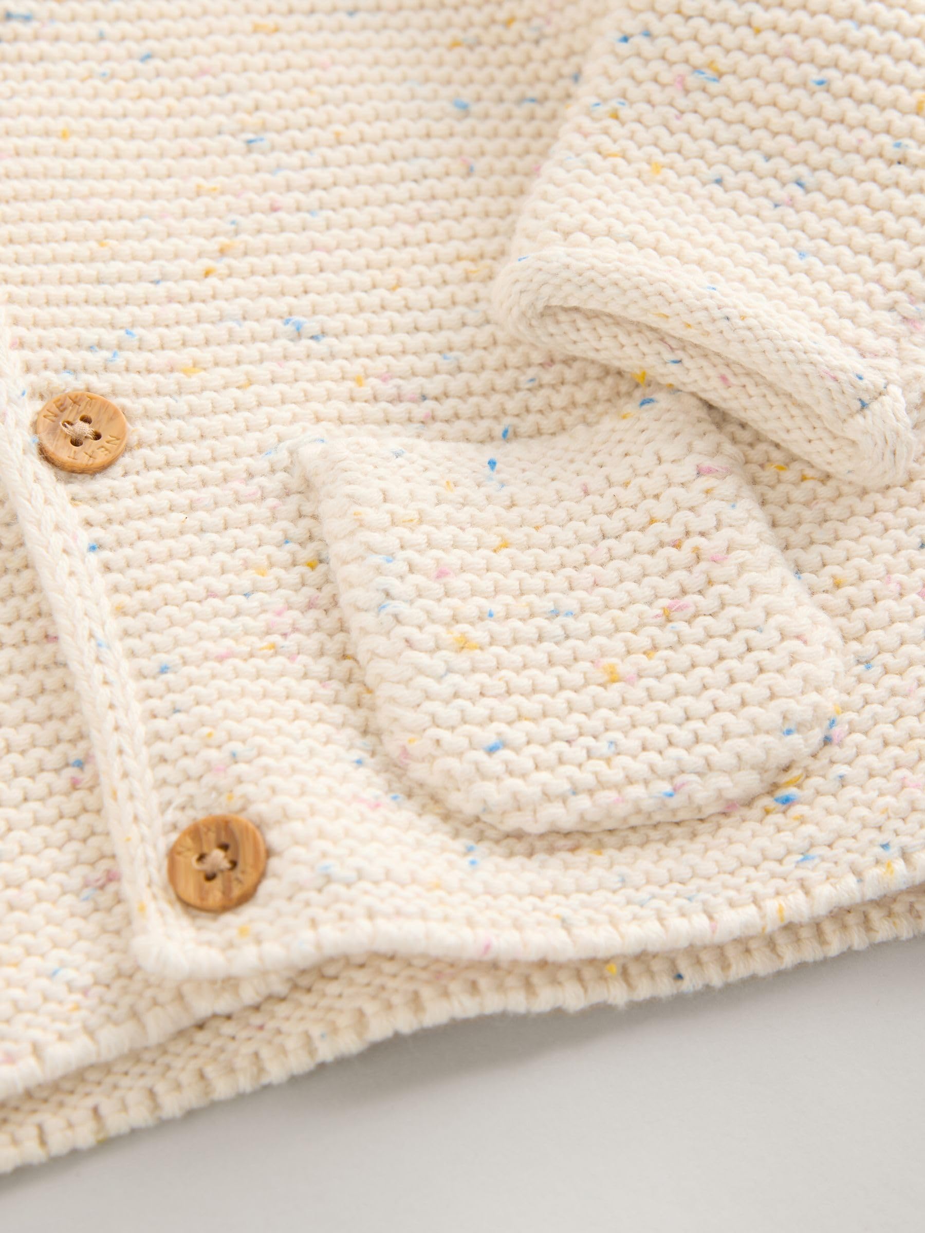 NEXT Unisex Bambino Cardigan in Maglia con Cappuccio per Neonati