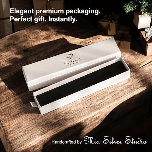 Miniatura 6 de Pulseras de plata de ley 925 contra el mal de ojo para hombre, pulsera de cadena de mano de estilo vintage único con piedras negras o azul marino,