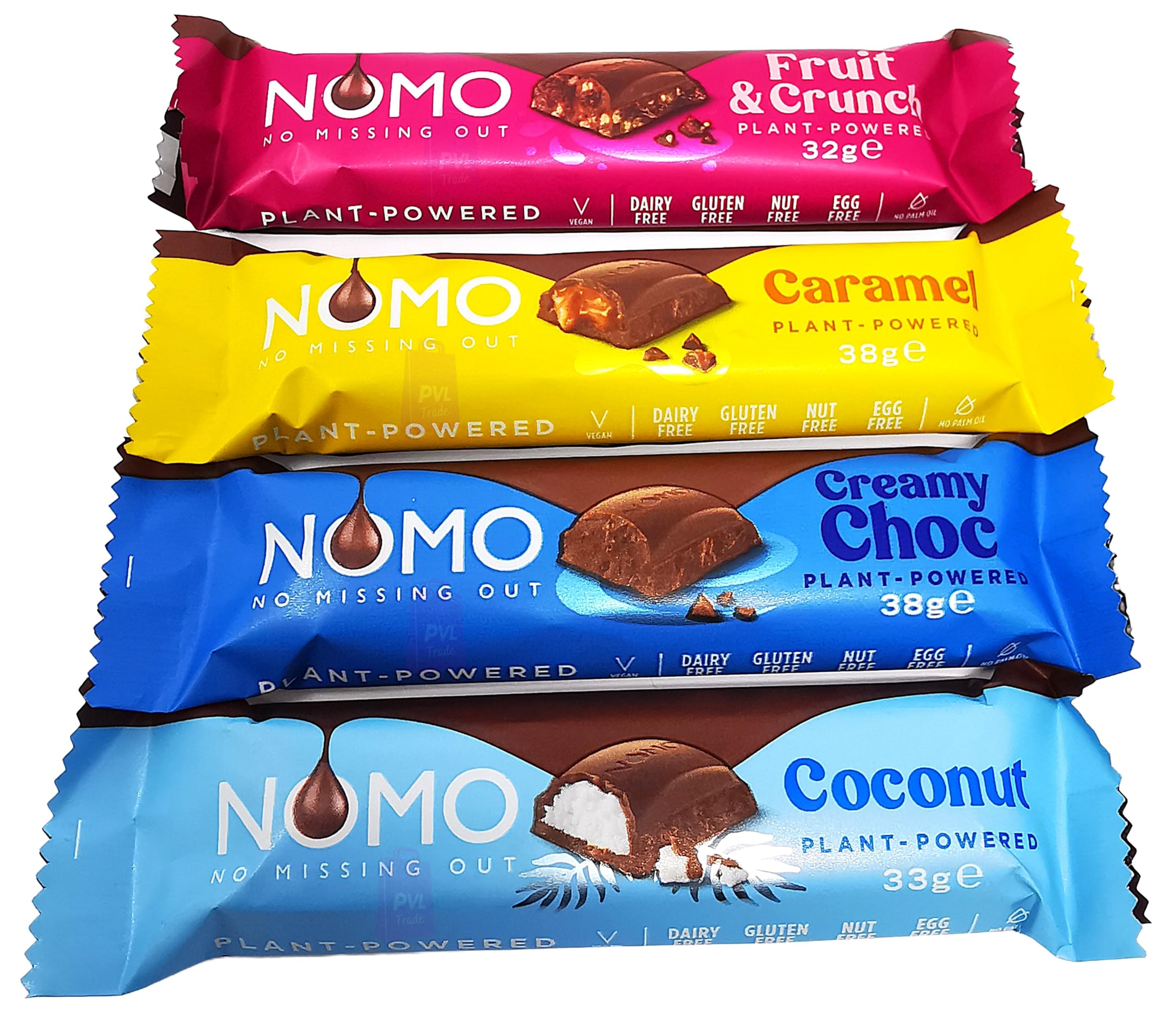 NOMO Chocolate Mini Bars Selection - Fruit & Crunch, Caramel