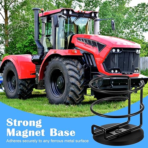 Miniatura 6 de Paquete de 2 portavasos magnéticos, soporte de metal resistente para bebidas, base magnética fuerte de 3.46 pulgadas, organizador de tazas