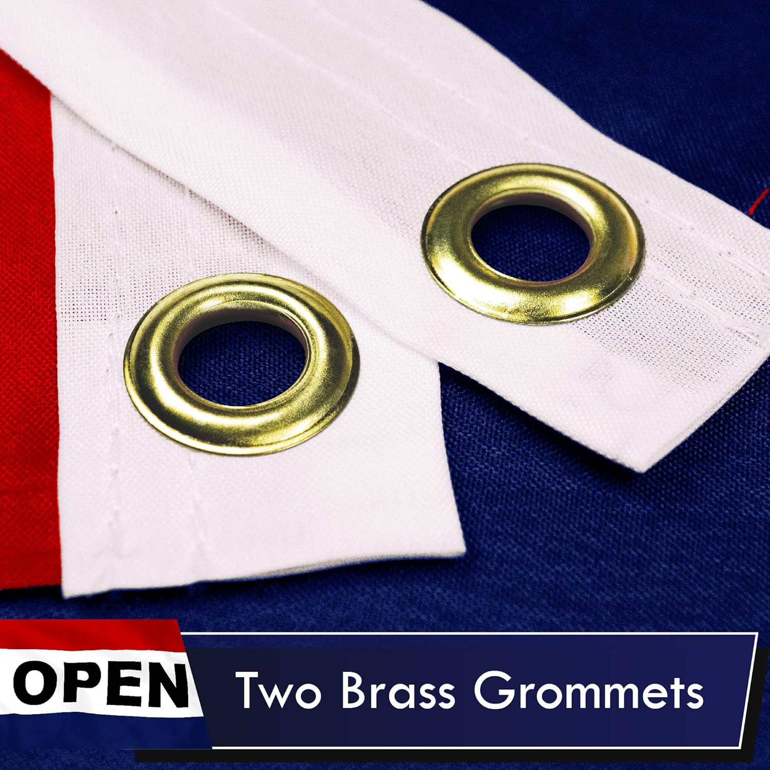 G128 Open Flag | 3x5 Ft | LiteWeave Series Printed 100D Polyester | Commercial Business Flag, Vibrant Colors, Brass Grommets - Image 2