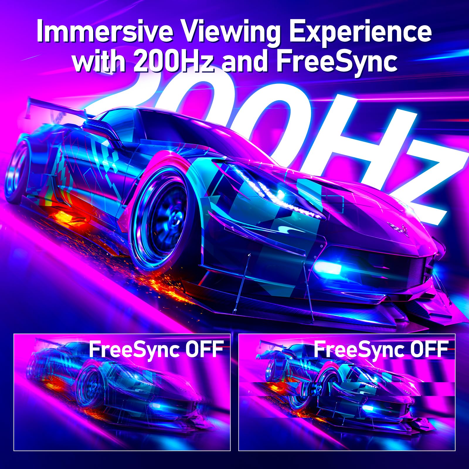 Gawfolk Monitor da Gaming 25" | 180Hz/200Hz | AMD FreeSync | Pannello IPS | Design Senza Bordi | Altoparlanti Integrati | per PC, PS5, Xbox