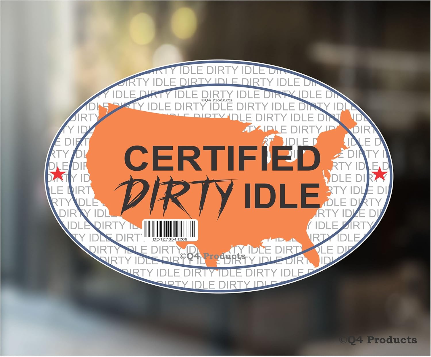 Certified Dirty Idle Sticker Decal Funny Window Bumper