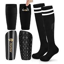 <span>Hryrbay Kids Soccer Shin Guards Toddler Shin Pads with Sleeves and Socks for Age 3-16 Protective Lightweight Soccer Equipment Ideal for Playing Training Inspired by The World Cup</span>