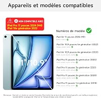 nimin iPad Air 5/4 10.9" Védőtok Trackpad-dal, iPad Pro 11" Kompatibilis 2
