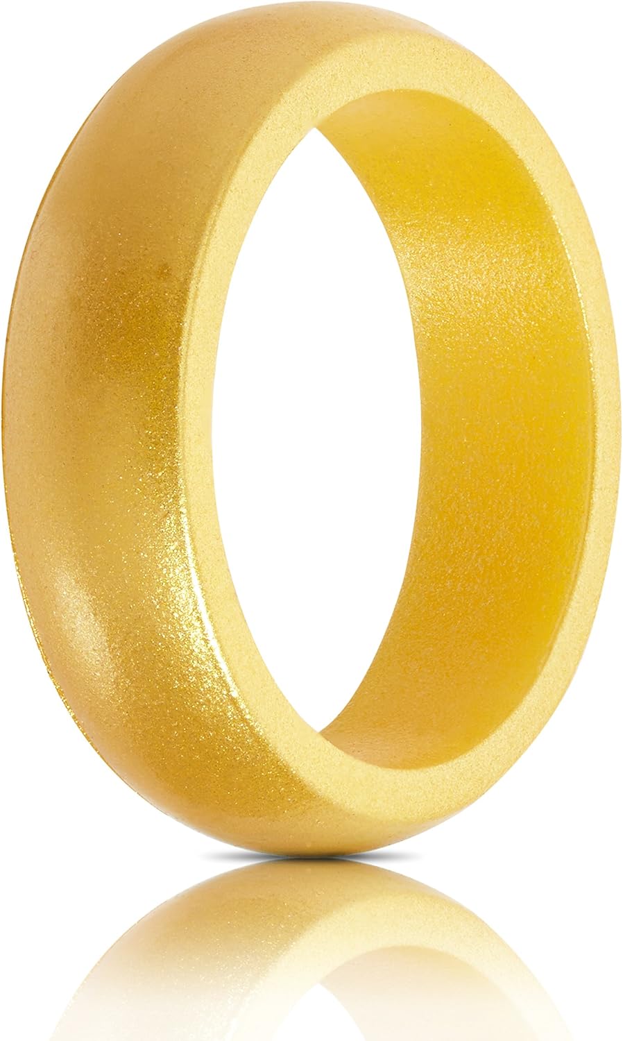 ThunderFit Womens Silicone Wedding Ring (Wedding Band) - Premium Edition - 5.5mm Wide (2.5mm Thick) - Super Strong Silicone