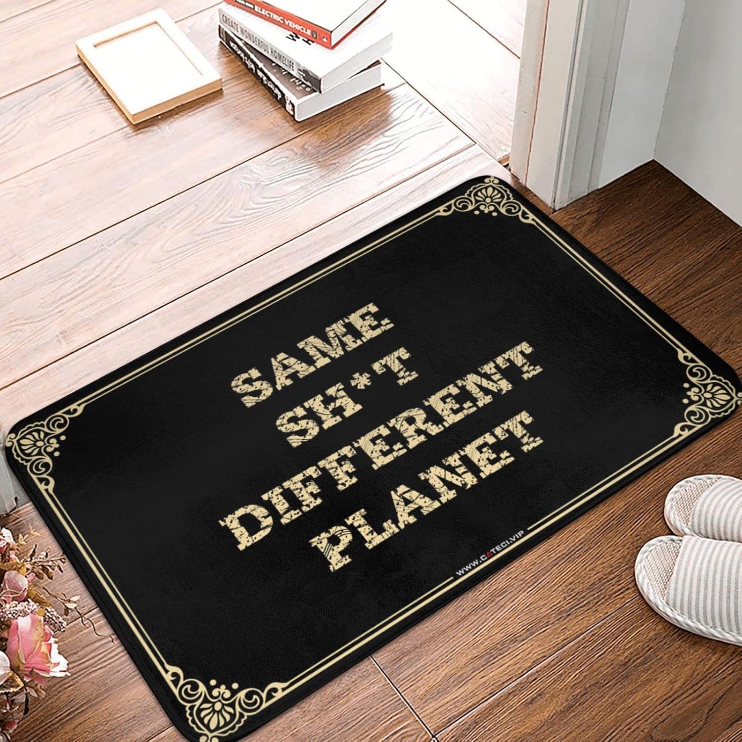 Funny Outdoor Decor Same Sh*T Different Planet Doormat Indoor Outdoor Rugs Desk Floor Mat(Size:65X90CM), Colour, BCPYALYFL-COLOUR-65X90CM