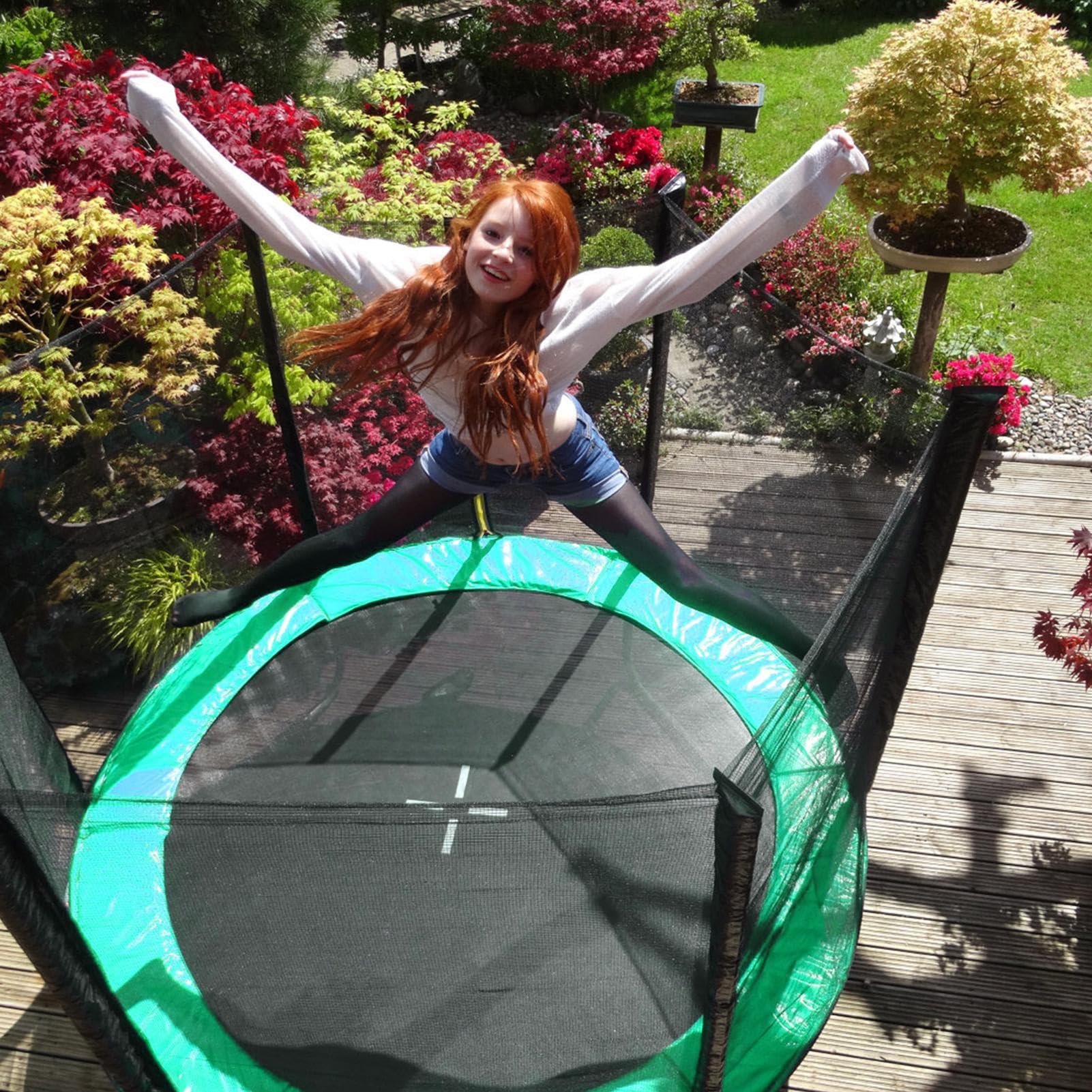Alfombrilla protectora para trampolín | Alfombrilla de seguridad para trampolín con cubierta protectora de bordes | Sin agujero para, para piezas de repuesto resistentes a la intemperie para co