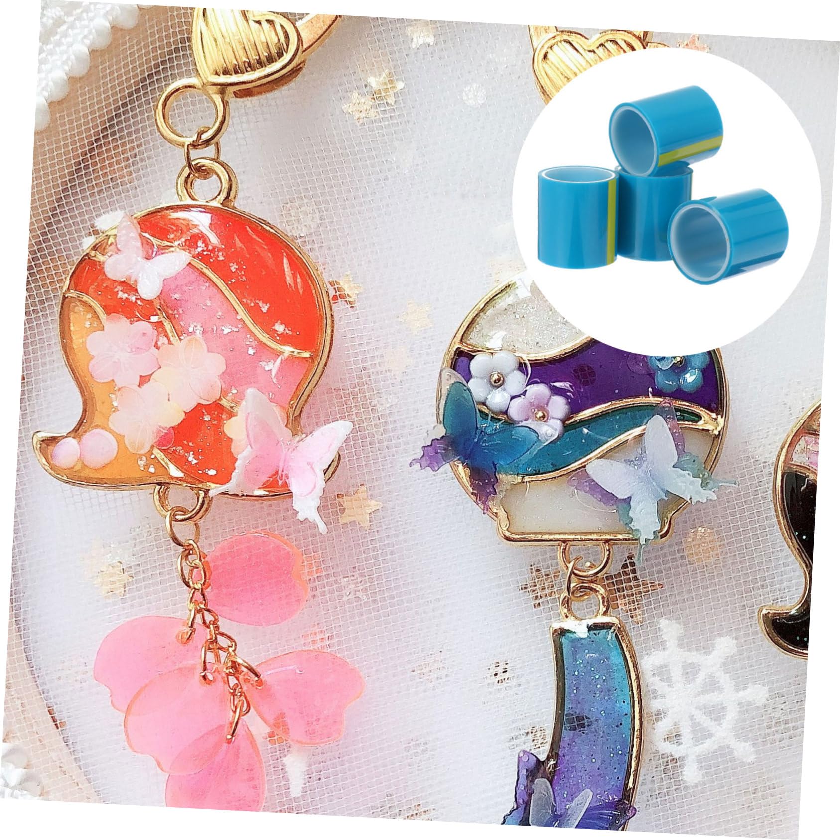 NUOBESTY 12pezzi Adesivo Traceless Blu Per Realizzare Accessori Epoxy e Chic Creativi Per