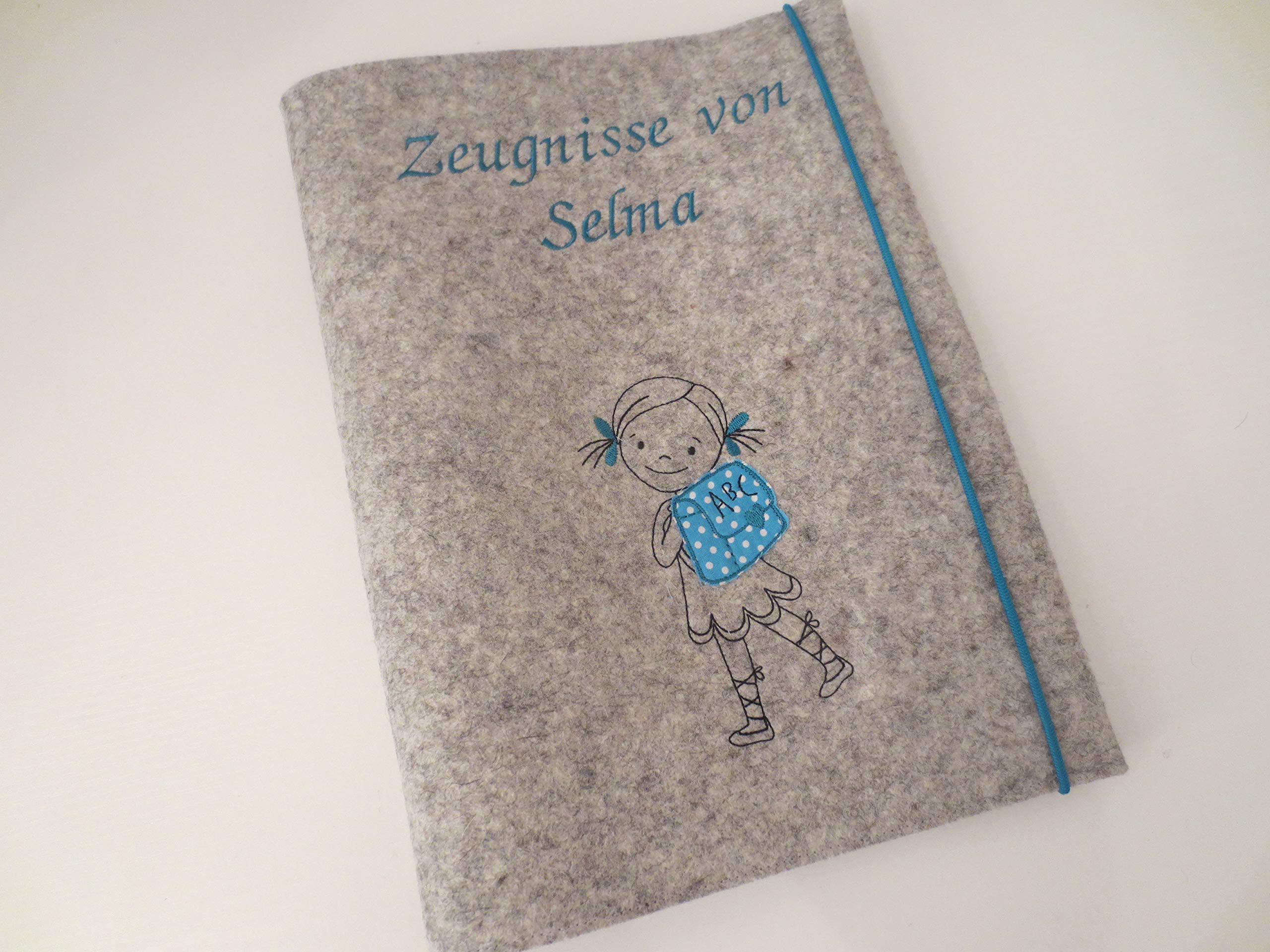 Zeugnismappe Wollfilz Mappe Zeugnisse DIN A4 Grundschule Schule