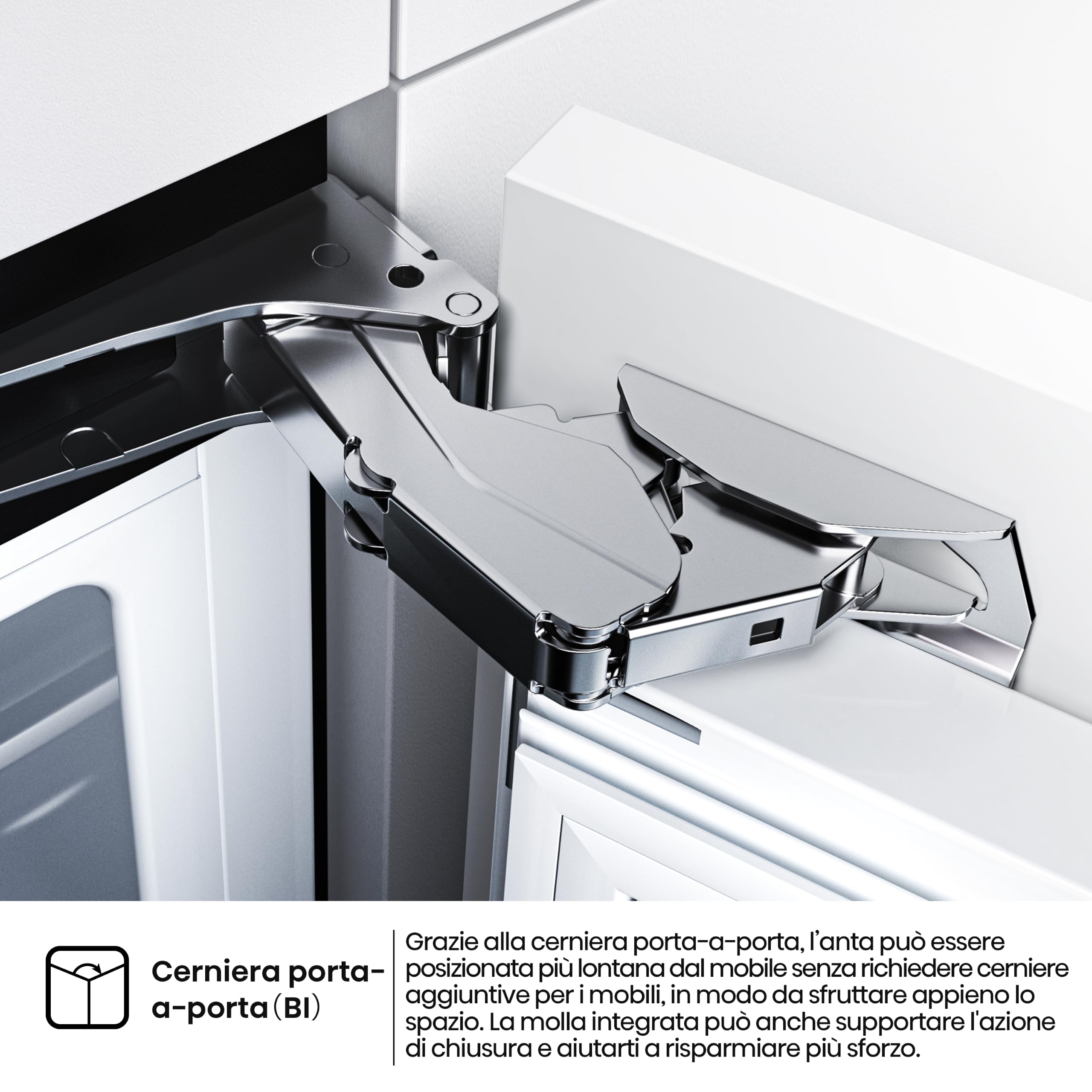 Hisense MBI54370E NUOVO Frigorifero da Incasso Combinato 194 cm 75 cm, 371 L, Total No Frost, Freezer in Basso con Convert Zone, Wi‑Fi, Humidity Control, Classe D