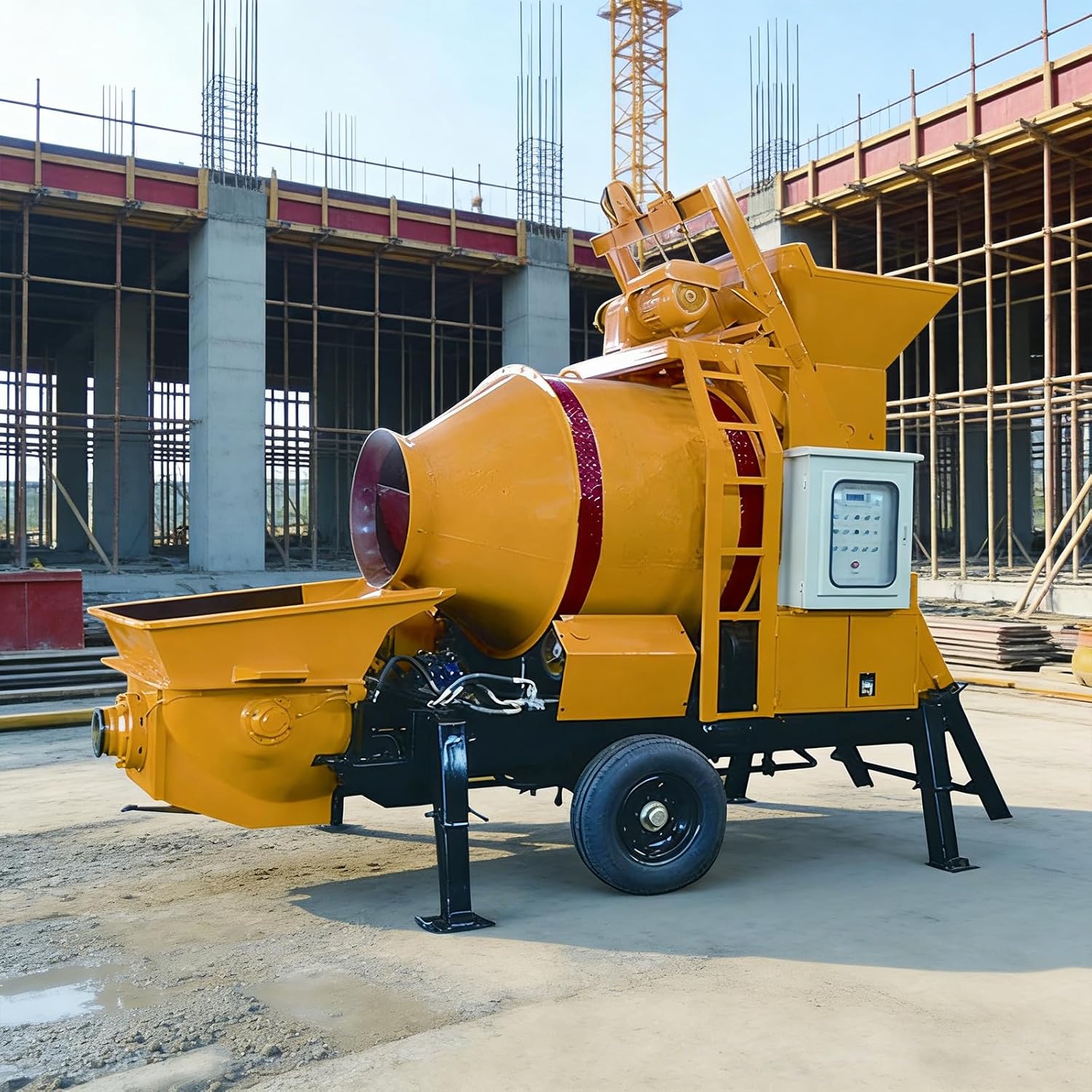 Hydraulic Concrete Mixer Pump Integrated Machine for Foundation Piling and Narrow Space Pouring