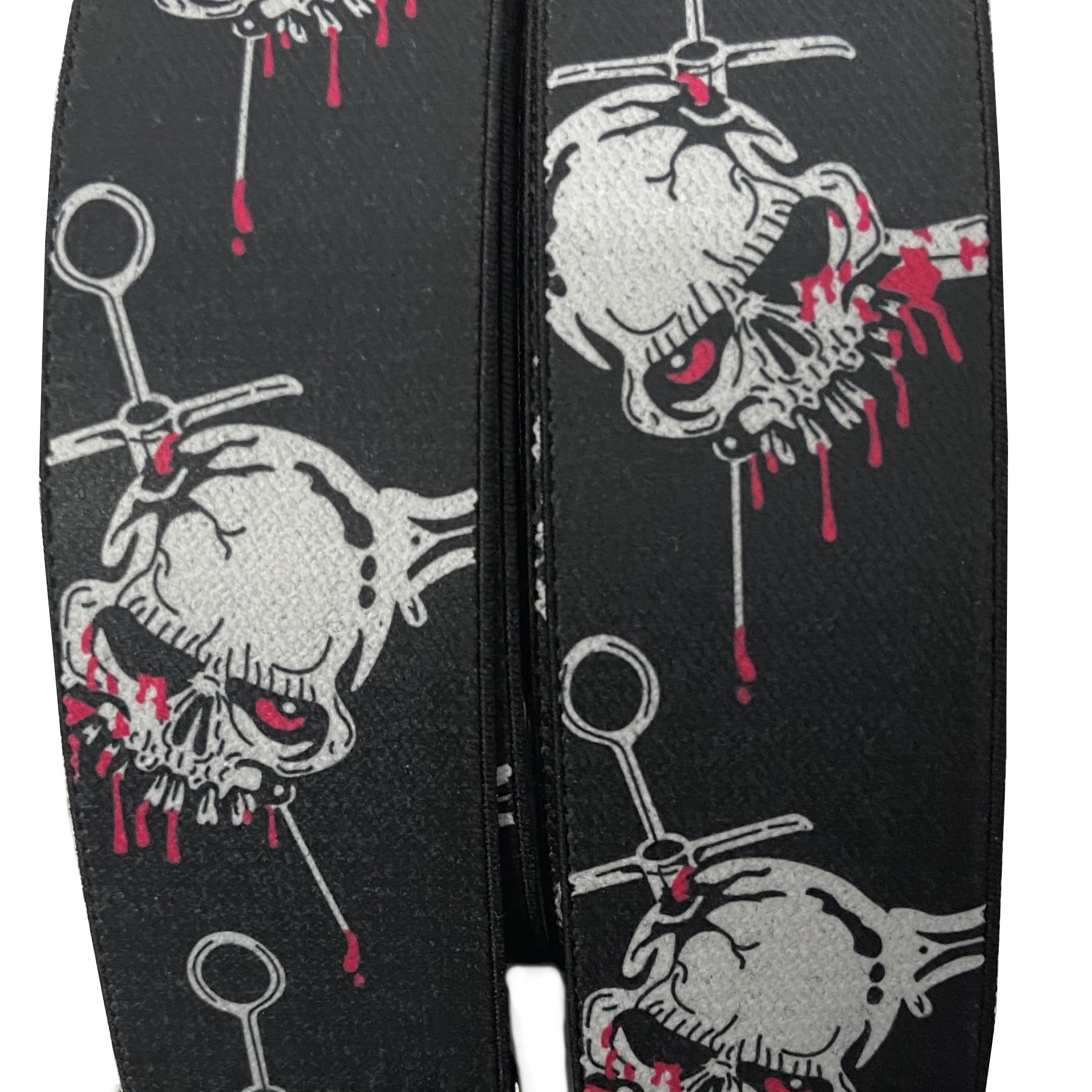 Tirantes para hombre, diseño de calavera de terror, 3,5 cm de ancho, ajustable de 65 a 125 cm, forma de X, clips resistentes y gran comodidad, ideal como regalo para los amantes del horror ST