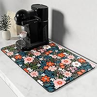 Vista 23 de Rnivvi Tapete de café, de 16 x 24 pulgadas, tapetes para barra de café para accesorios y organizador de estación de máquina de espresso, almohadilla