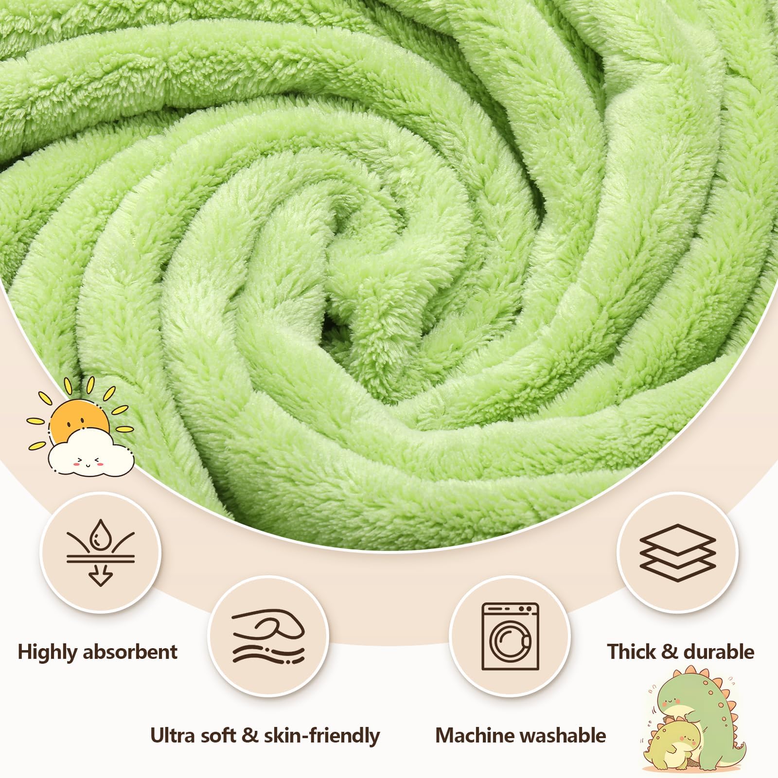 OFUSUY Toallas con capucha, toallas de baño para niños, juego de paños con bonito diseño