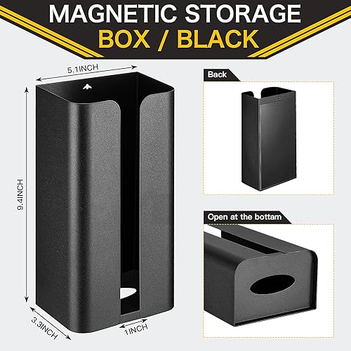 Miniatura 2 de Uiifan 2 soportes magnéticos de succión para bolsas de plástico para montaje en pared, organizador de bolsas de plástico de gran apertura,