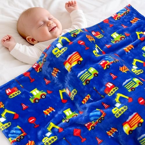 mermaker Mantas para niños y niñas, manta de excavadoras para baby shower, regalos de cumpleaños, manta de forro polar suave y cálida para bebé
