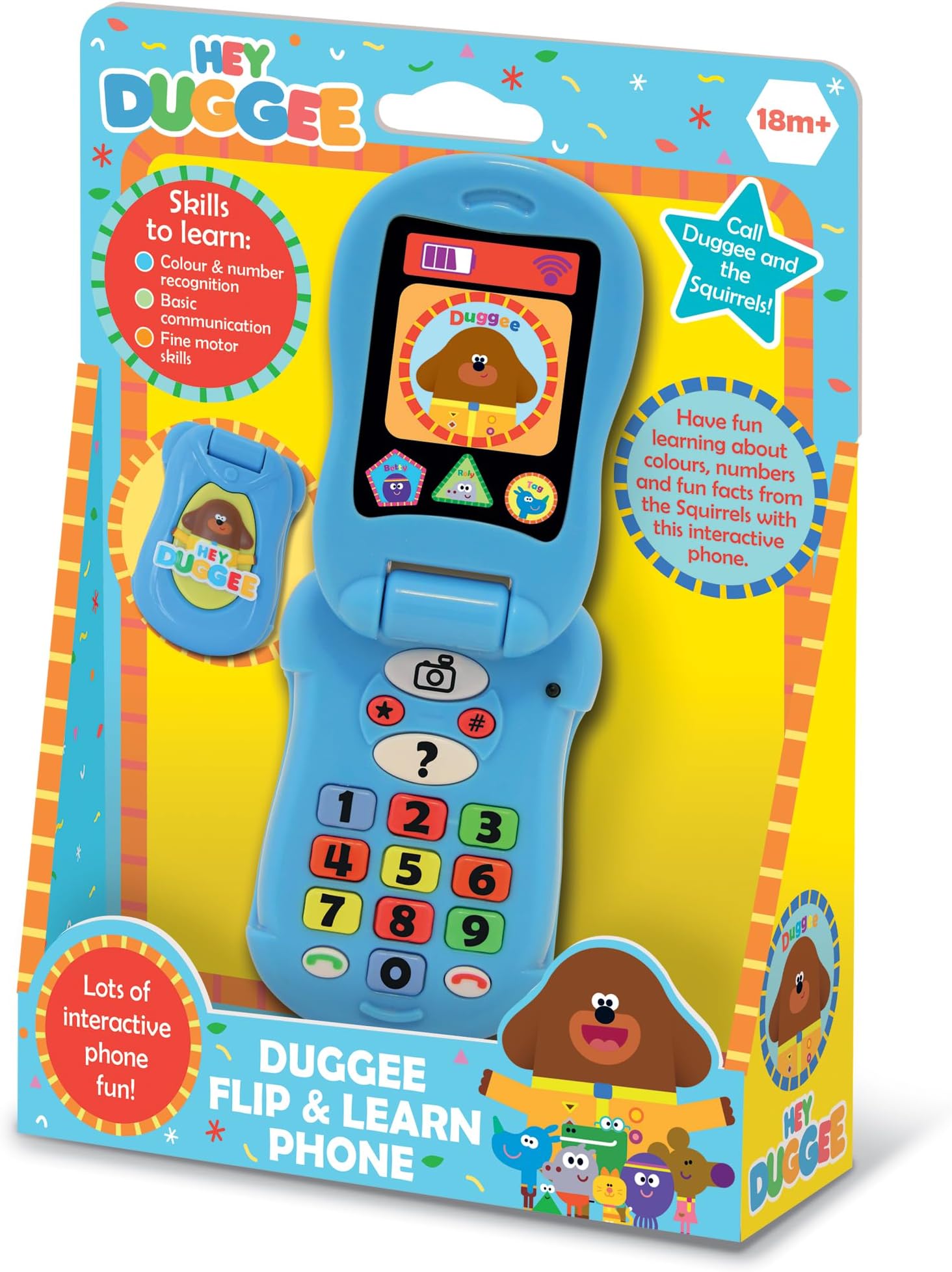 HD20 Flip & Learn Toy Phone for Kids-Helps Child Development, Learning, Problem Solving, Communication, Hand-Eye Coordination and Motor Skills, 18+ Months, Light Beige