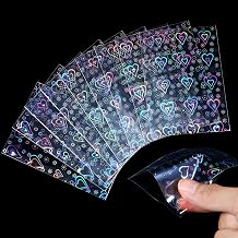 200 Pcs Laser Flashing Holographic Photo Card Sleeves Love Heart-Shape Transparent Waterproof Trading Card Protective Cover for Photo Card Love