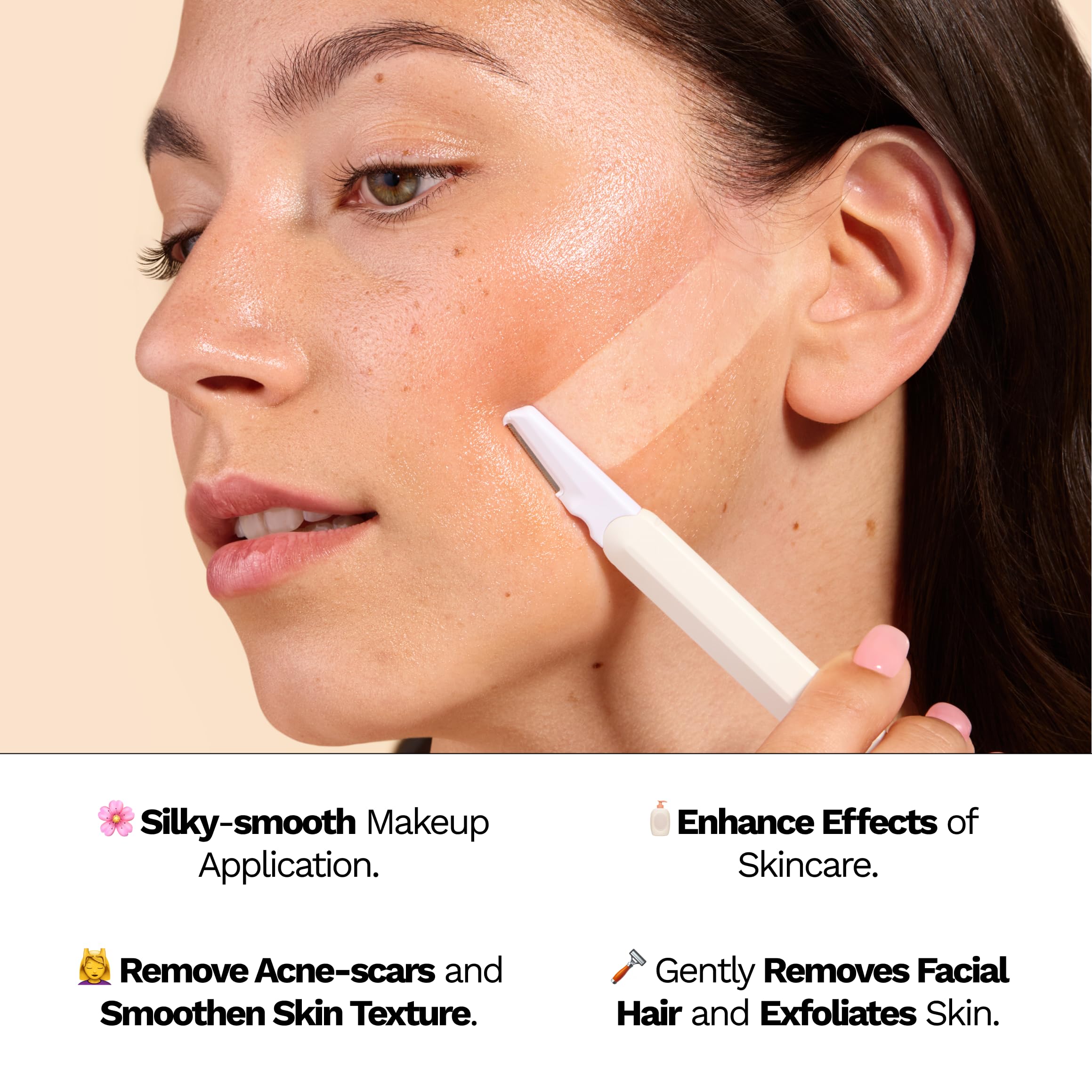 Jill Dermaplane Kit in Rose with Cleanser, Moisturizer & 2 Blades