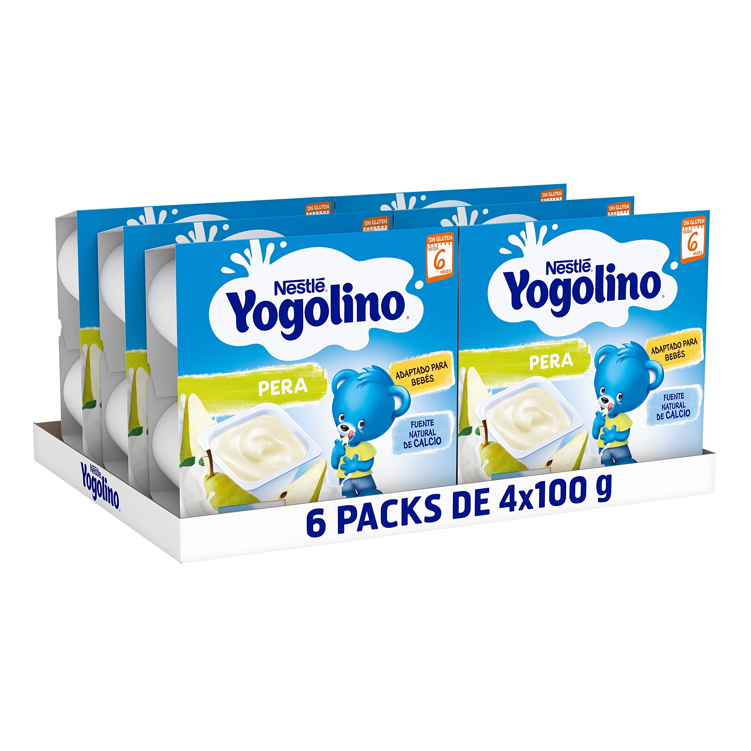 YOGOLINO NESTLÉ natillas sabor vainilla sin azúcar añadido, desde 6 meses, Pack de 6 (4x100g), Fórmula mejorada — view 8