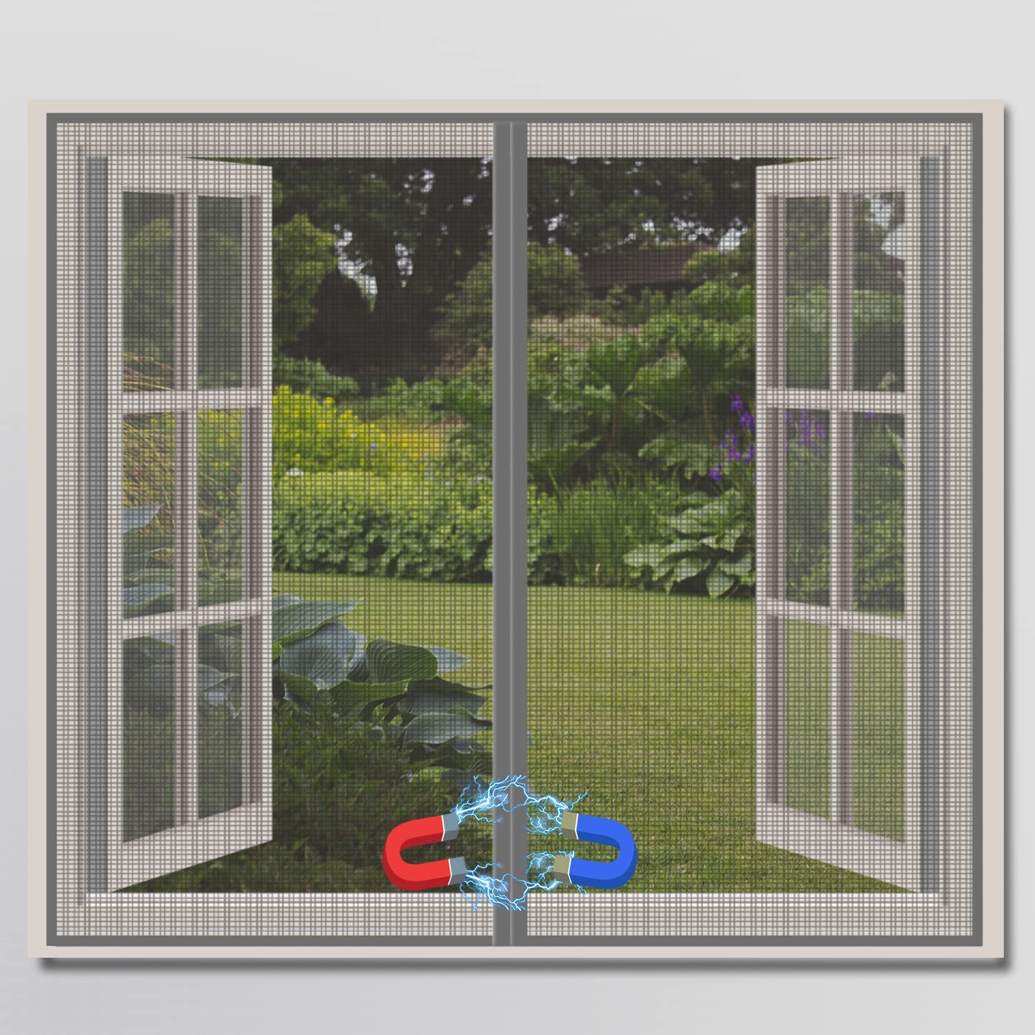 Polyester Magnetic Window Mosquito Net with Self Adhesive Hook Tape Windows -Height 120 cms X Width 90 cms (47x35 inches or 4x3 feet - Grey) DIY Installation, Durable and Long-Lasting-image-20