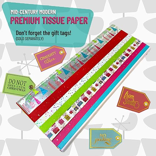 Miniatura 3 de K-Kraft Christmas Designs - Papel de seda (paquete de diversión navideña premium, paquete de 160 hojas) con mocoso verde