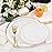 175 Pcs Gold Dinnerware Set, Plastic Plates Disposable for 25 Guests Include:25 Gold Rim Dinner Plates, 25 Dessert Plates, 25 Paper Napkins, 25 Cups, 25 Silverware Set Perfect for Party