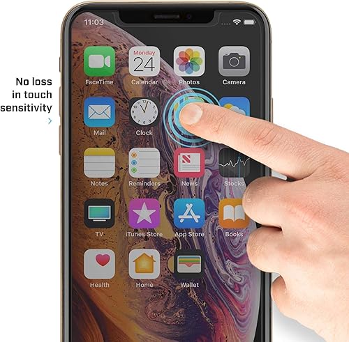 Miniatura 2 de BodyGuardz - Protector de pantalla de privacidad Spyglass Edge, protección extrema contra impactos y arañazos de borde a borde para iPhone Xs Max