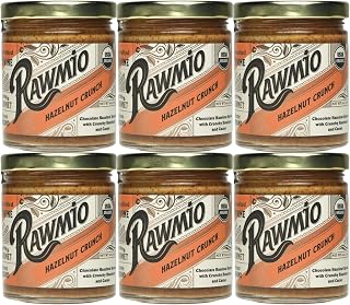 Rawmio Organic Hazelnut Crunch Spread, 6 oz. Pack of 6, 6 Serving per Jar - Raw, Organic, Vegan, Gluten-Free
