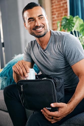 Miniatura 6 de PackIt Lonchera clásica congelable, carbón urbano, fabricada con tecnología EcoFreeze, plegable, reutilizable, cierre de cremallera con bolsillo