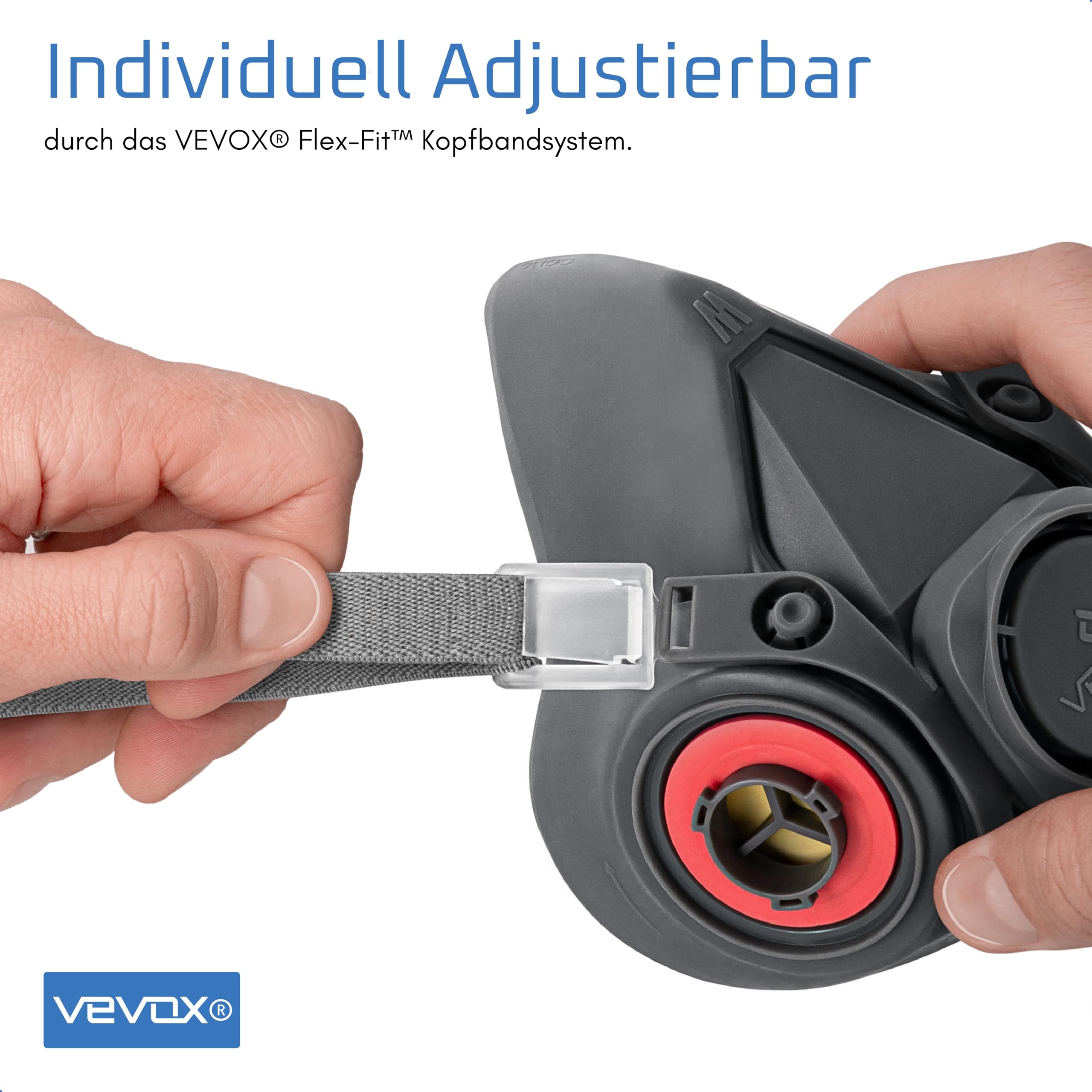 VEVOX® Atemschutzmaske – ABEK1P2 Filter – Schutz gegen Feinstaub, Gase & Dämpfe – Zum Lackieren, Schleifen & Sanieren – Gasmaske, Staubmaske & Lackiermaske – 6x P2 & 2x ABEK1 Filter