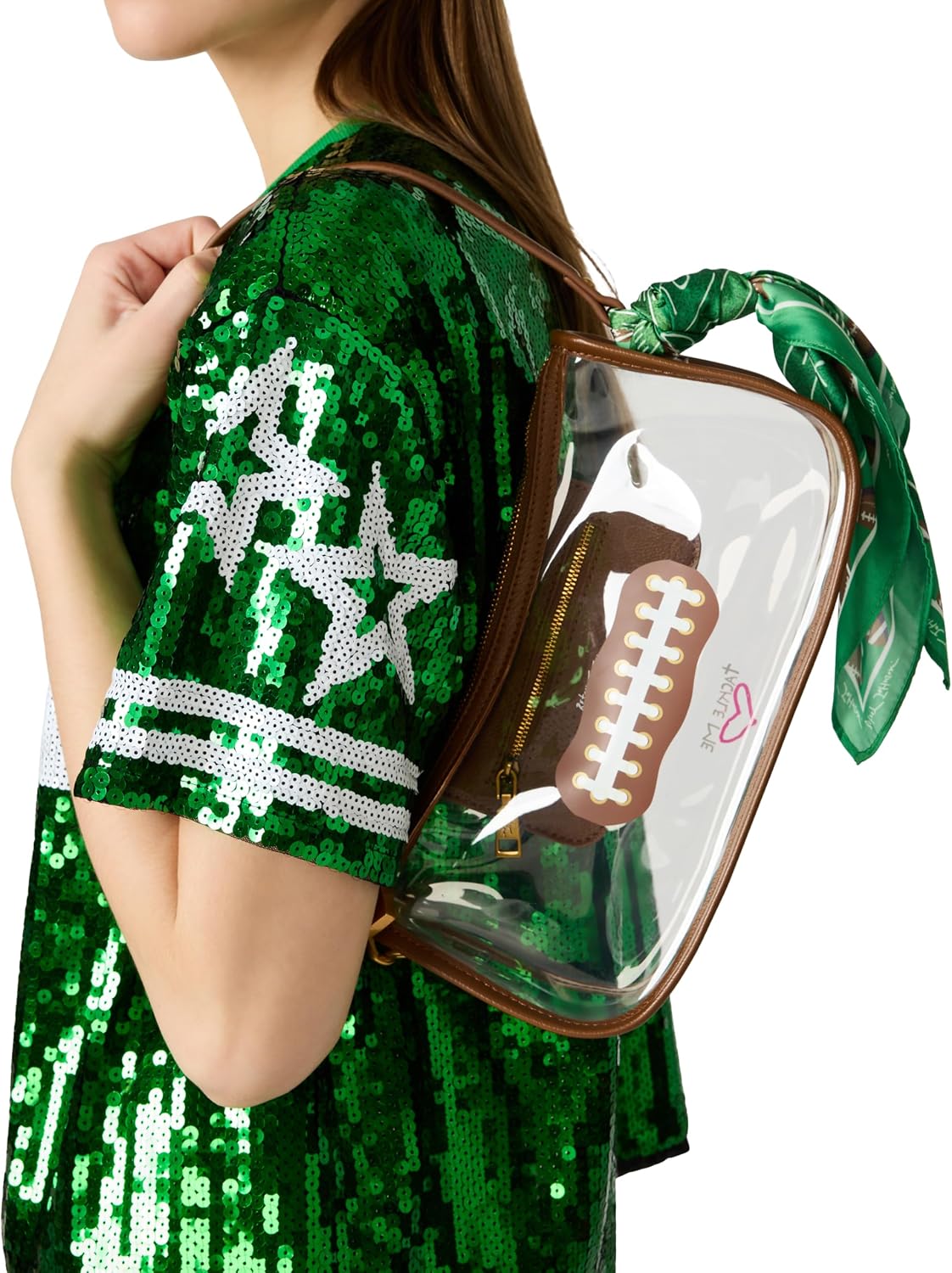 Betsey Johnson Miss Touchdown Clear Shoulder Bag
