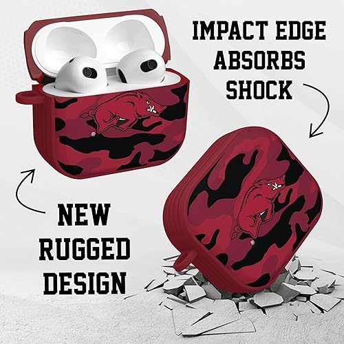 Miniatura 4 de AFFINITY BANDS Arkansas Razorbacks Camo HDX - Funda compatible con Apple AirPods Generación 3