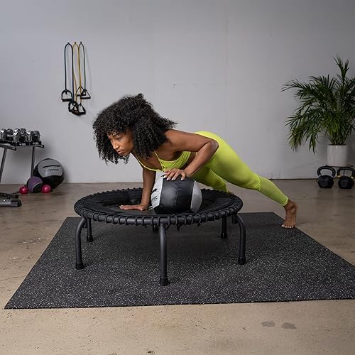 Miniatura 8 de JumpSport Trampolín de fitness PRO de 39 pulgadas | 370 PRO | Rebotador de ejercicio | 36 cuerdas elásticas ajustables | Clasificación de peso de