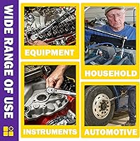 Vista 7 de Kit de extractor de pernos de 5 piezas, resistente, herramienta de extracción de tuercas de impacto de 1/2 pulgada, juego de extractor de tuercas