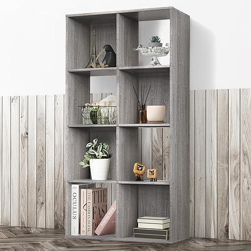 Miniatura 65 de Fencer Wire Estante organizador de almacenamiento de cubos de 11 pulgadas con parte posterior, con borde exterior, divisor de estantes de gris