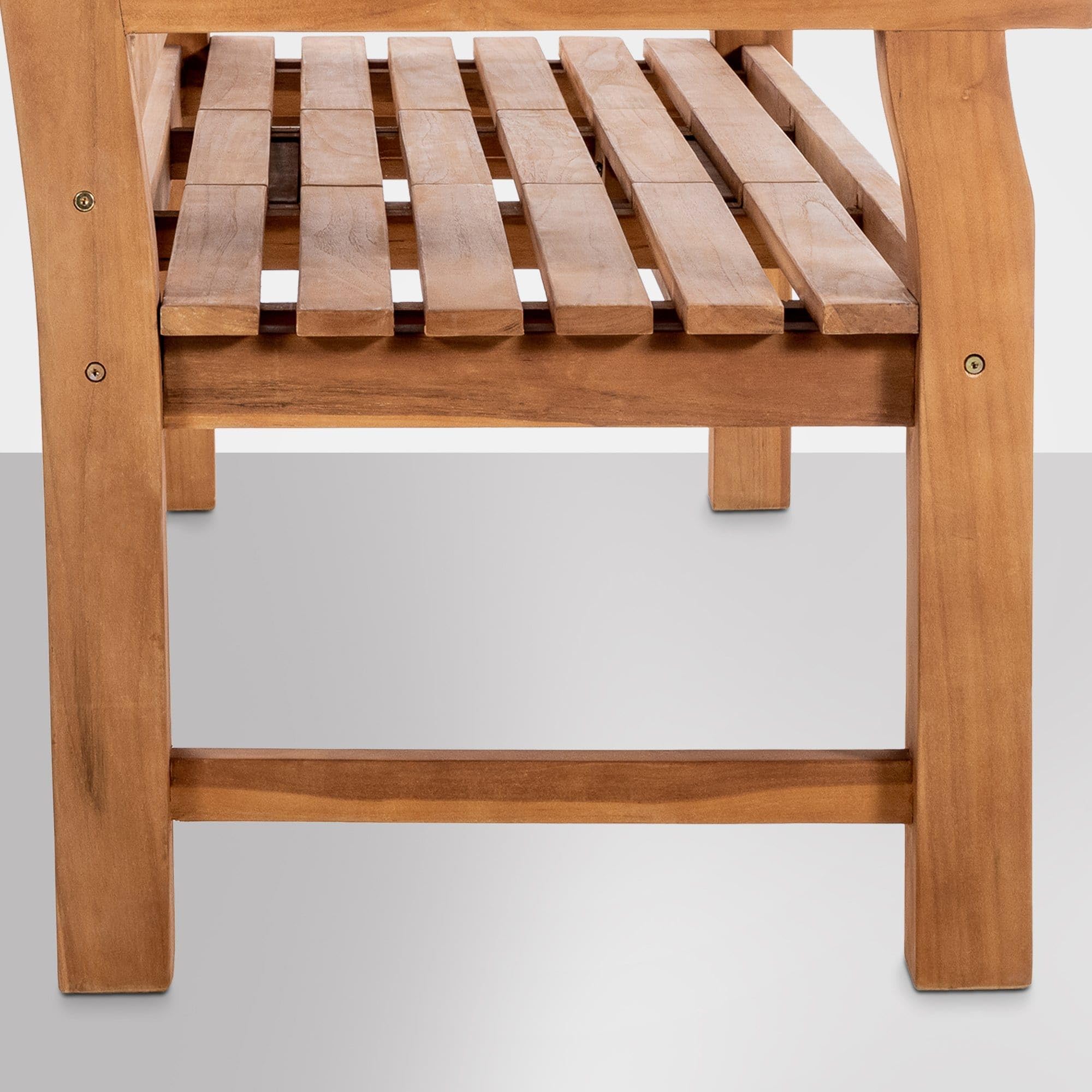 CLP Teakbank Orlando I Wetterfeste Gartenbank Mit Klapp-Tisch, Farbe:Teak, Größe:150 cm
