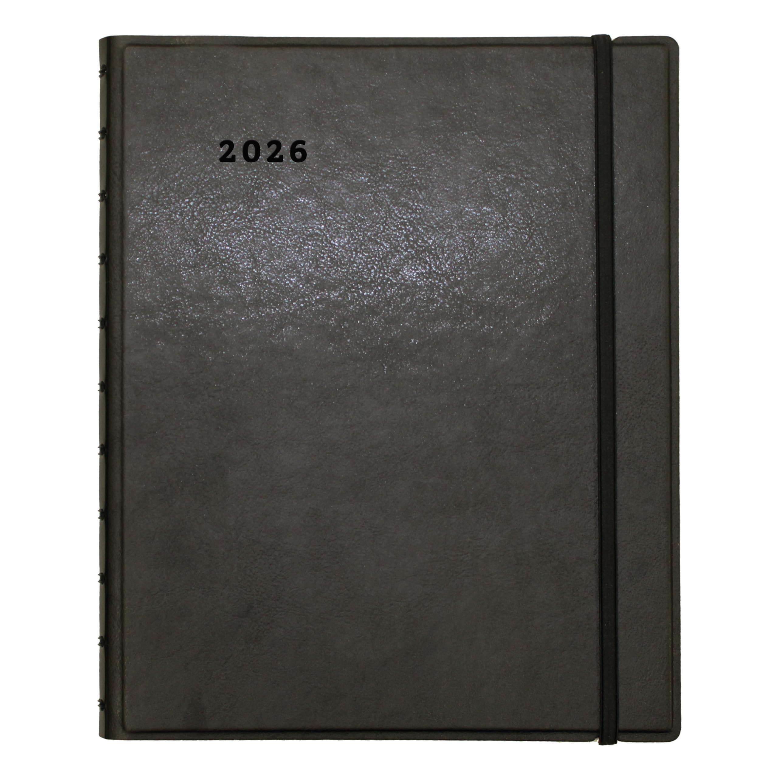Filofax® Agenda mensual 2027, 17 meses, de agosto de 2026 a diciembre de 2027, encuadernación de doble alambre, bilingüe, 27.6 x 21.6 cm, color negro (C1811001)
