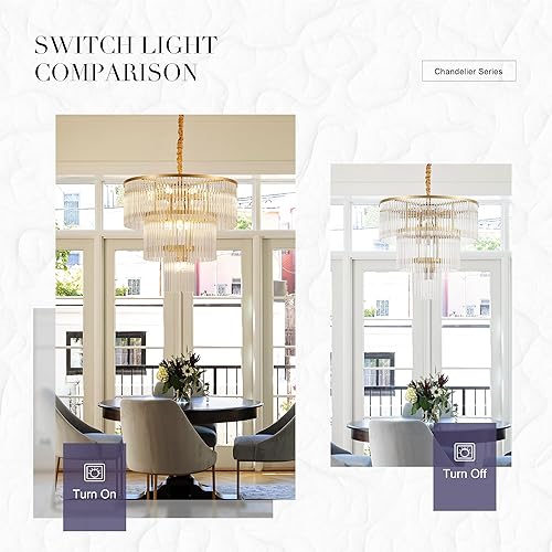 Miniatura 5 de Paquete de 3 luces colgantes colgantes para isla de cocina, moderna lámpara de cristal de metal dorado para cocina, comedor, vestíbulo, pasillo,