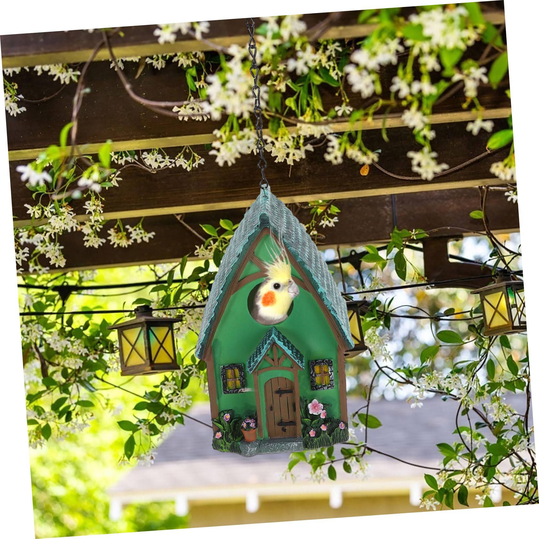 Robustes Vogelhaus aus Kunstharz Einfacher und Stabiler Nistkasten zum Aufhängen Geeignet für Kleine Vögel im Garten der Fensterbank