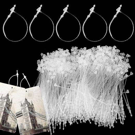 1000 Pcs Plastic Tag String SelfLocking Plastic Tag Fastener Plastic