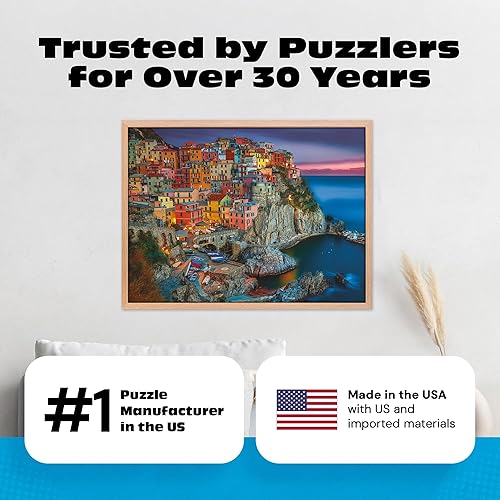 Miniatura 6 de Rompecabezas Buffalo Games Signature Series: Cinque Terre (1000 piezas) de la marca Buffalo Games Multicolor,Un día en Venecia,Mercado de