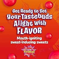 Vista 3 de Wonka Atomic Fireball, Caramelo, Sabor a Canela, Envuelto Individualmente, 7.5 g (240 uds)