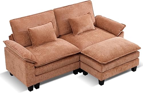 Miniatura 63 de URRED Cloud Couch - Sofá modular modular de 87 pulgadas, moderno sofá de asiento profundo en forma de L con otomana y almohadas, sofás de felpilla